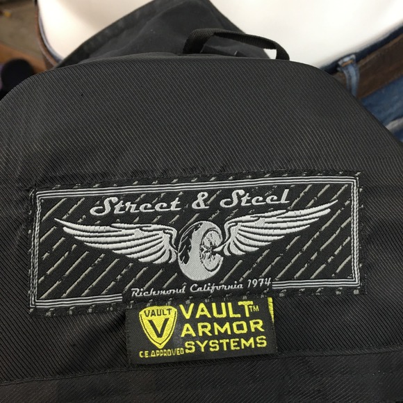 Street & Steel Men's Size Large Motorcycle Denim Jacket with Armor Systems - Picture 5 of 9